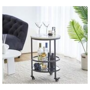 Vida Mable Top Bar Cart Black