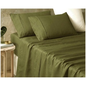Vintage Design Homewares Hemp Fern Sheet Set King