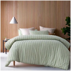Vintage Design Homewares Reflections Sage Cotton Quilt Cover Set Queen