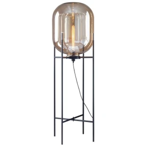 Voss 45 Glass Floor Lamps Amber Black | Replica Oda Pulpo Sebastian Herkner
