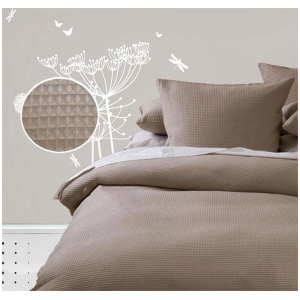Waffle Quilt Cover Set - Linen - Queen