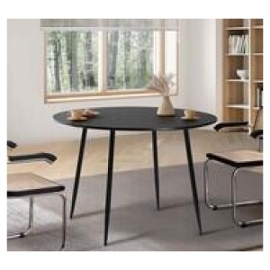 Warwick 110Cm Round Dining Table Black