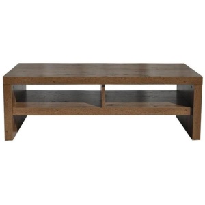 Wendy Wooden Rectangular Coffee Table W/ Open Shelf - Antique Oak