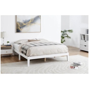 William Wood Bed Frame White - Queen