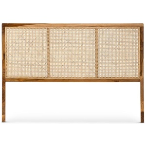 Xander Teak Woven Queen Bedhead - Natural by Interior Secrets - AfterPay Available