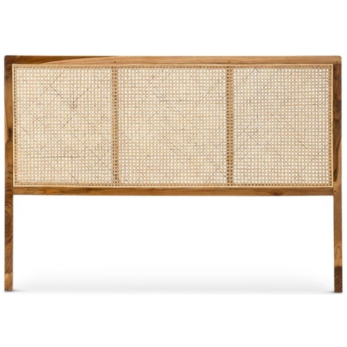 Xander Teak Woven Queen Bedhead - Natural by Interior Secrets - AfterPay Available