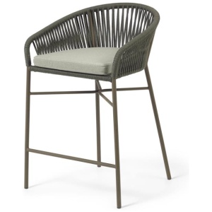 Yanet Woven 65cm Barstool - Dark Green by Interior Secrets - AfterPay Available