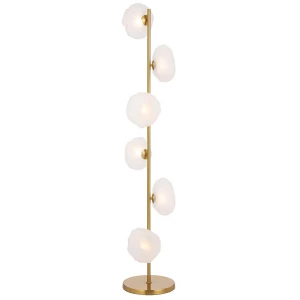 Zecca Frost Gold Floor Lamps Antique Brass Modern Lighting Telbix
