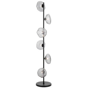Zecca Smokey Black Floor Lamps Large Modern Lighting Telbix