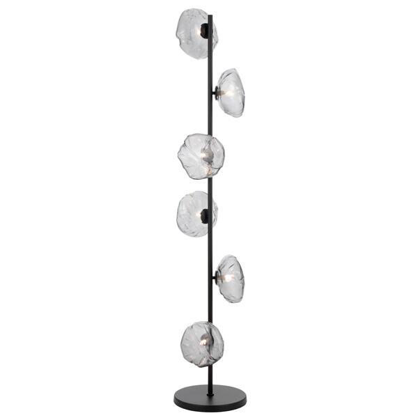 Zecca Smokey Black Floor Lamps Large Modern Lighting Telbix