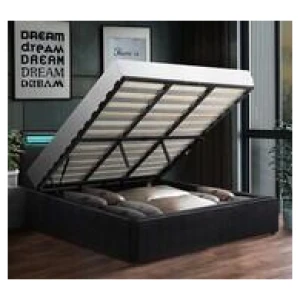 Zephyr Gas Lift Storage King Bed With Led Black