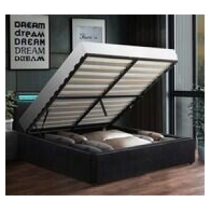 Zephyr Gas Lift Storage King Single Bed With Led Black