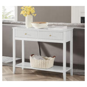 Zia 2 Drawer Hall Table White