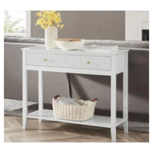 Zia 2 Drawer Hall Table White