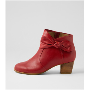 Ziera Groovie W Zr Dk Red Leather Dk Red Boots Womens Shoes Casual Ankle Boots