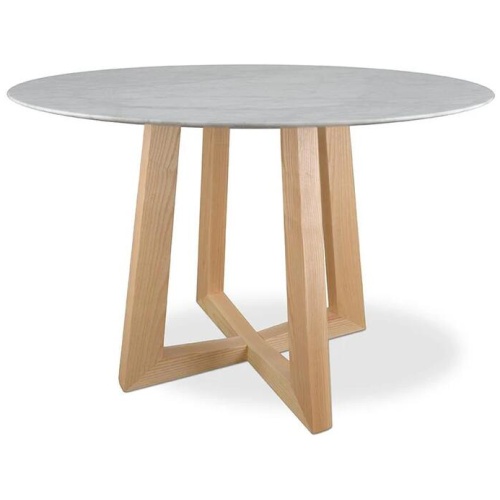 Zodiac 1.15m Round Marble Dining Table - Natural by Interior Secrets - AfterPay Available