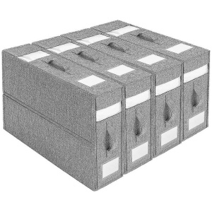 4PCS Foldable Bed Sheet Set Organizer Fabric Storage Bins with Handle Storage Box