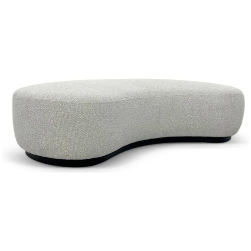 Aldona 1.8m Long Ottoman - Pearl Grey Boucle by Interior Secrets - AfterPay Available