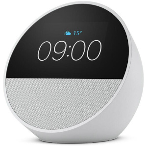 Amazon Echo Spot Smart Alarm Clock with Alexa - Glacier White