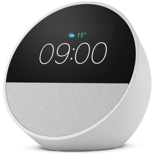 Amazon Echo Spot Smart Alarm Clock with Alexa - Glacier White