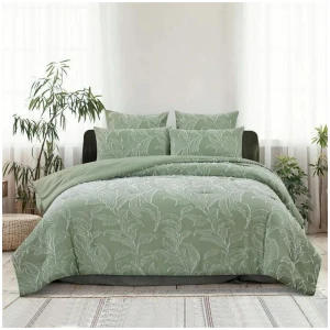 Ardor Kiah Pale Olive Textured Clipped Jacquard Quilt Cover Set King