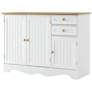 Artiss Buffet Sideboard 3 Doors - BERNE White
