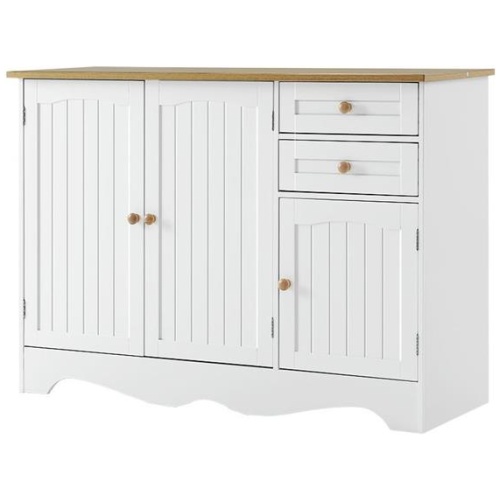 Artiss Buffet Sideboard 3 Doors - BERNE White
