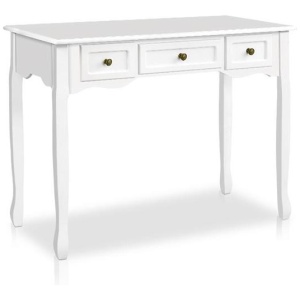 Artiss Console Table 3 Drawers White Hamptons