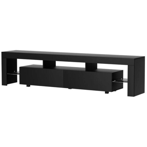 Artiss TV Cabinet Entertainment Unit Stand RGB LED Gloss Furniture 200cm Black