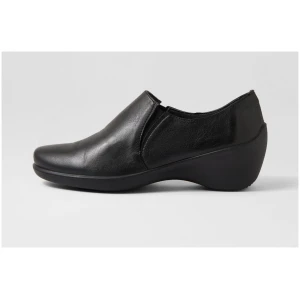 Attenta Amina Aa Black Leather Black Shoes Womens Shoes Casual Flat Shoes