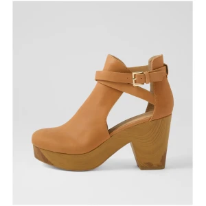 Belle & Bloom Fearless B2 Tan Leather Tan Shoes Womens Shoes Casual Heeled Shoes