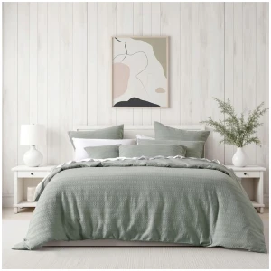 Bianca Kahlani Sage Waffle Quilt Cover Set King