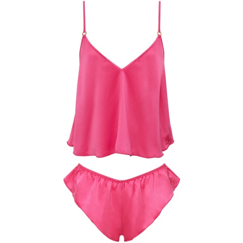 Bluebella Faye Luxury Satin Cami and Short Set Fuchsia Pink - 10