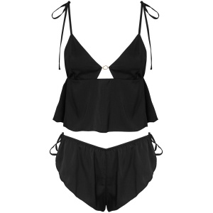 Bluebella Nicole Luxury Satin Cami and Short Set Black - 10
