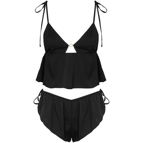 Bluebella Nicole Luxury Satin Cami and Short Set Black - 10