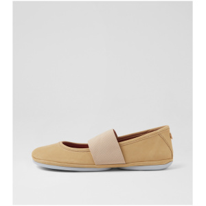 Camper 21595 Right Nina Cm Medium Beige Suede Medium Beige Shoes Womens Shoes Casual Flat Shoes
