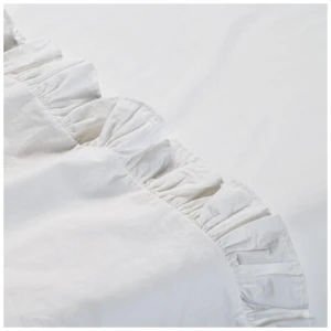 Canningvale Vintage Flat Sheet - White, Queen, Softwash Cotton