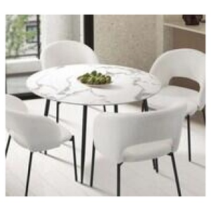 Clark Round Dining Table Black