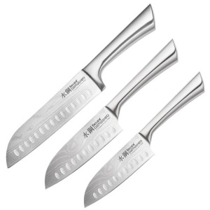 Damashiro 3 Piece Santoku Knife Starter Set by Baccarat
