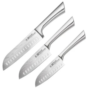 Damashiro 3 Piece Santoku Knife Starter Set by Baccarat