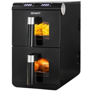 Devanti Air Fryer Oven 11L Dual Zone Fryers