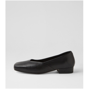Django & Juliette Bavari Dj Black Black Leather Black Black Shoes Womens Shoes Casual Heeled Shoes
