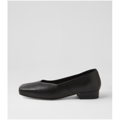 Django & Juliette Bavari Dj Black Black Leather Black Black Shoes Womens Shoes Casual Heeled Shoes