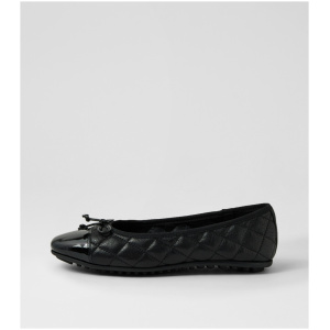 Django & Juliette Bookie Dj Black Black Patent Leather Black Black Shoes Womens Shoes Casual Flat Shoes