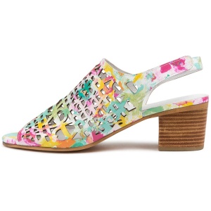 Django & Juliette Bowe Djl Tropical Leather Tropical Sandals Womens Shoes Casual Heeled Sandals