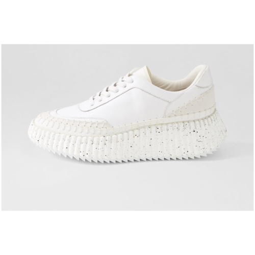Django & Juliette Cobus Dj White Leather White Sneakers Womens Shoes Casual Casual Sneakers