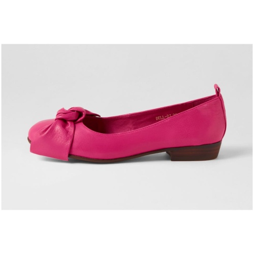 Django & Juliette Dell Dj Fuchsia Leather Fuchsia Shoes Womens Shoes Casual Flat Shoes
