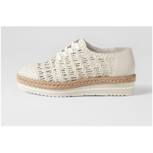 Django & Juliette Edel Dj Off White Woven Off White Shoes Womens Shoes Casual Flat Shoes