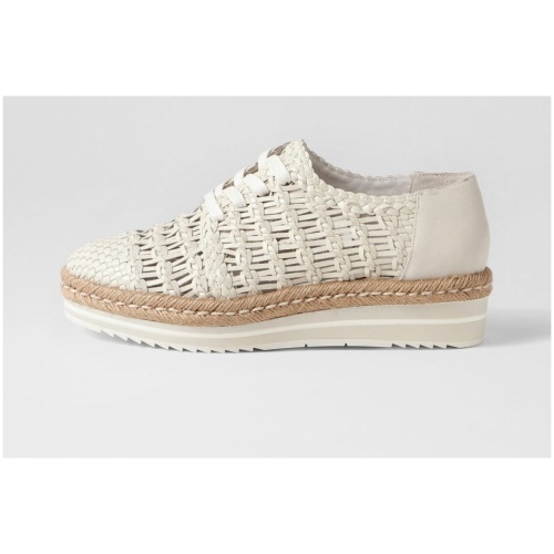 Django & Juliette Edel Dj Off White Woven Off White Shoes Womens Shoes Casual Flat Shoes