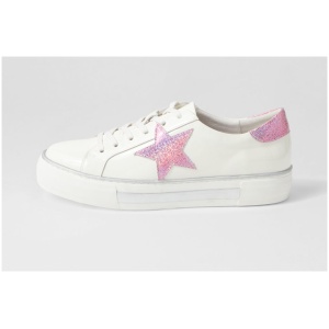 Django & Juliette Fonno Dj White Pink Glam Patent Leather White Pink Glam Sneakers Womens Shoes Casual Casual Sneakers